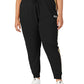 Fila Women's Clover Mid Rise Drawstring Jogger Black Size 3X