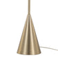 Cone 64' Contemporary Metal Floor Lamp in Gold with White Linen Shade
