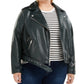 Levi's Women's Trendy Faux Leather Belted Moto Jacket Green Size 2X