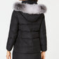 Andrew Marc Women's Fox Fur Trim Hooded Black Size Medium