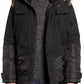 Marc New York Men's Mixed Media Parka With Removable Hood Black Size Medium