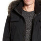 Marc New York Men's Mixed Media Parka With Removable Hood Black Size Medium