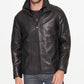 Marc New York Men's Hartz Smooth Lamb Stand Collar Jacket Black Size Large