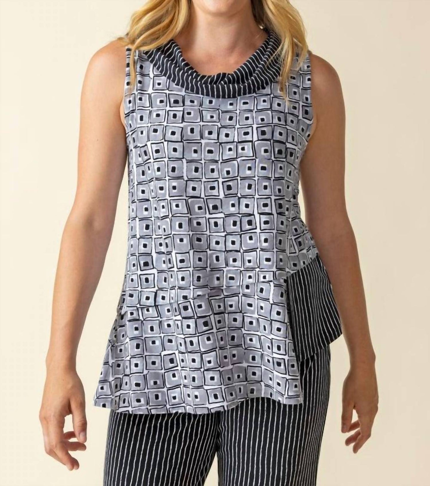 Habitat - Core Travel Mixed Cowl Neck Top