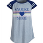 Max & Olivia Little & Big Girl's Graphic Print Raglan Nightgown Gray Gray Size S/6-6X