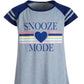 Max & Olivia Little & Big Girl's Graphic Print Raglan Nightgown Gray Gray Size S/6-6X