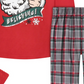 Max & Olivia Little Boy's Long Pajama T-shirt and Pants 2 Piece Set with Socks Red Size Small