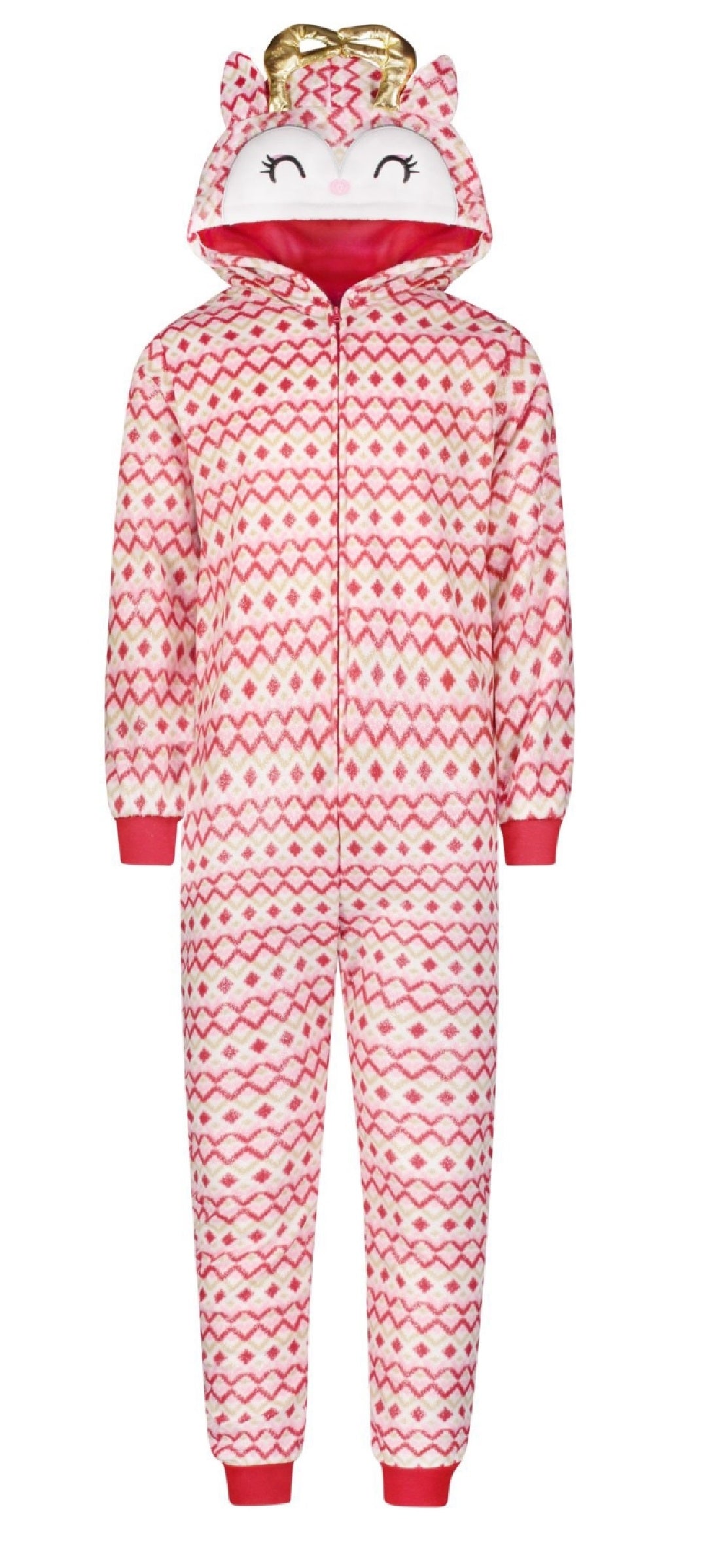 Max & Olivia Big Girl's Holiday Reindeer Shirt Red Size Medium