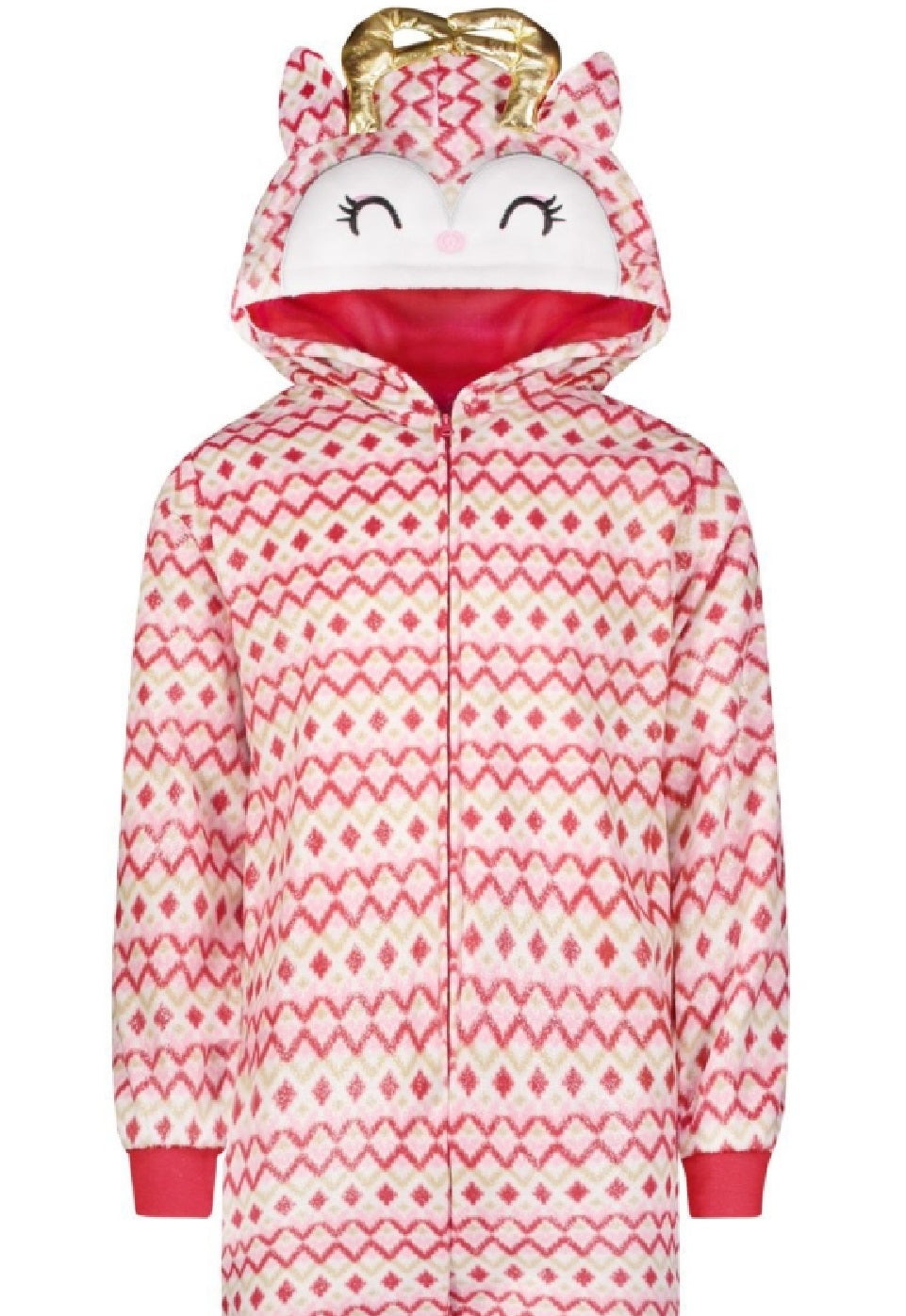 Max & Olivia Big Girl's Holiday Reindeer Shirt Red Size Medium