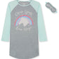 Max & Olivia Little Girl's Long Sleeve Sleepshirt with Sleep Mask 2 Piece Set Gray Size Small