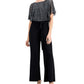 Connected Women's Flutter Sleeve Shimmering Overlay Jumpsuit Black Size 14Petite