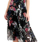 Connected Women's Chiffon Floral Print Dress Black Size 6