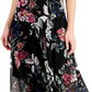 Connected Women's Chiffon Floral Print Dress Black Size 6