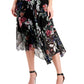 Connected Women's Chiffon Floral Print Dress Black Size 16