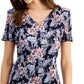 Connected Women's Pleated Printed Tiered Sheath Dress Pink Size 6