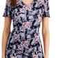 Connected Women's Pleated Printed Tiered Sheath Dress Pink Size 6