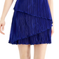 Connected Women's Tiered Pleated Sheath Dress Blue Size 12Petite