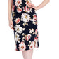 Connected Women's Floral Print Midi Dress Blue Size 10