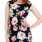 Connected Women's Floral Print Midi Dress Blue Size 10