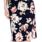 Connected Women's Floral Print Midi Dress Blue Size 10
