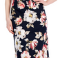 Connected Women's Floral Print Midi Dress Blue Size 10