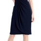 Connected Women's Soutache Bodice Cocktail Dress Blue Size 4