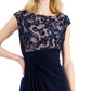 Connected Women's Soutache Bodice Cocktail Dress Blue Size 4