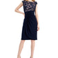 Connected Women's Soutache Bodice Cocktail Dress Blue Size 4