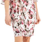 Connected Women's 3/4 Sleeve Sheath Dress Pink Size 14Petite
