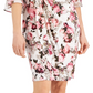 Connected Women's 3/4 Sleeve Sheath Dress Pink Size 14Petite