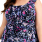Connected Women's Chiffon Fit & Flare Dress Blue Size 20W