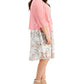 Connected Women's Printed Dress And Mesh Jacket White Size 22W