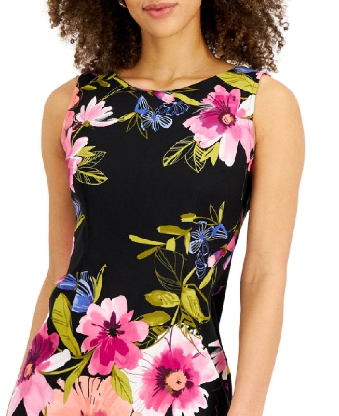 Connected Women's Floral Sheath Dress Pink Size 4Petite