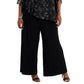 Connected Women's Asymmetrical Overlay Jumpsuit Black Size 18W