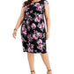 Connected Women's Faux Wrap Sheath Dress Pink Size 22W