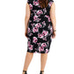 Connected Women's Faux Wrap Sheath Dress Pink Size 22W