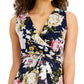 Connected Women's Tiered Chiffon Fit & Flare Dress Blue Size 8Petite