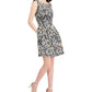 Connected Women's Printed Fit & Flare Dress Black Size 8Petite