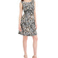 Connected Women's Printed Fit & Flare Dress Black Size 8Petite