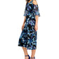 Connected Women's Cold Shoulder Printed Jumpsuit Green Size 4Petite