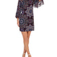 Connected Women's Chiffon Printed Fit & Flare Dress Purple Size 8 Petite