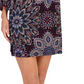 Connected Women's Chiffon Printed Fit & Flare Dress Purple Size 8 Petite