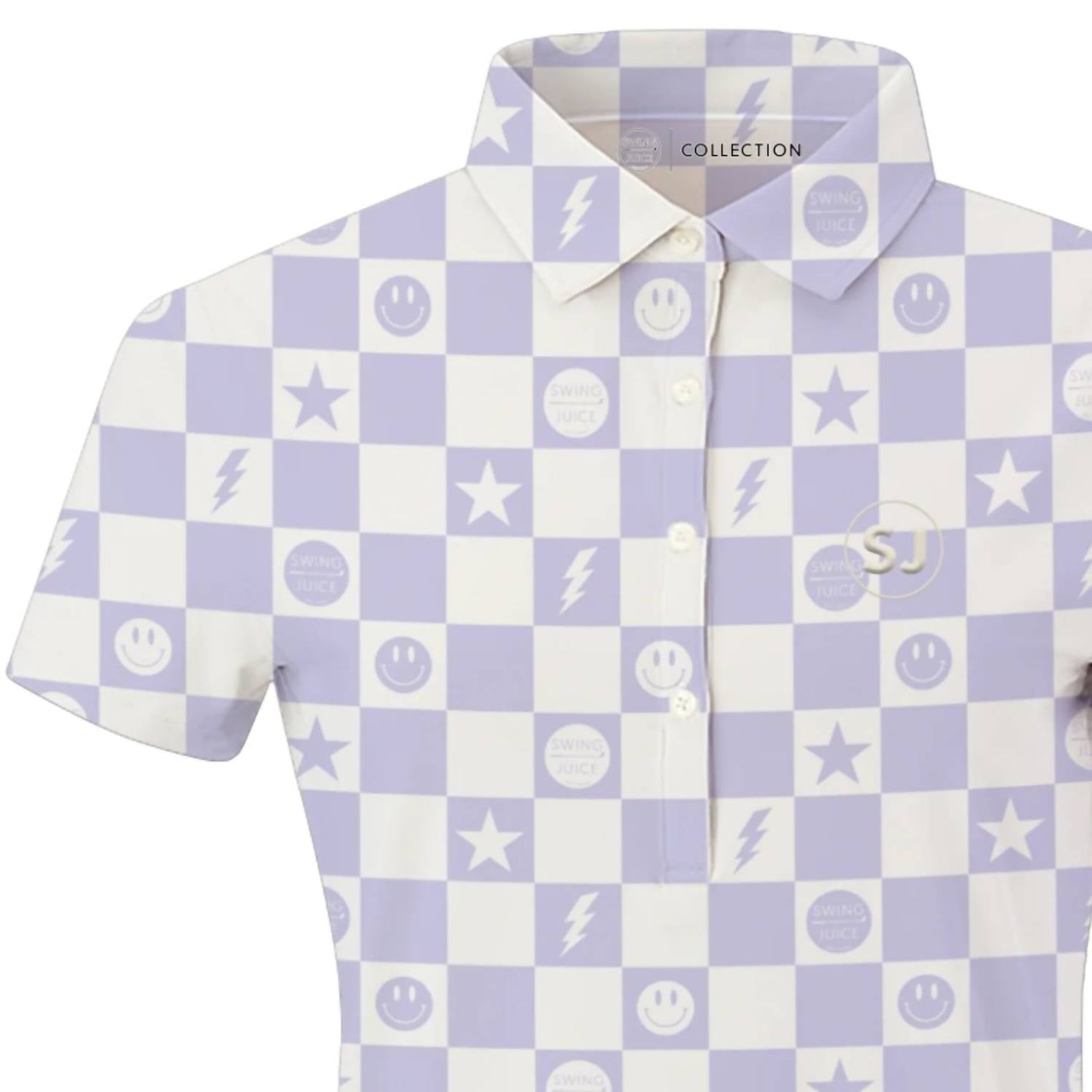 Swingjuice - Women's Golf Smile Face Polo Shirt