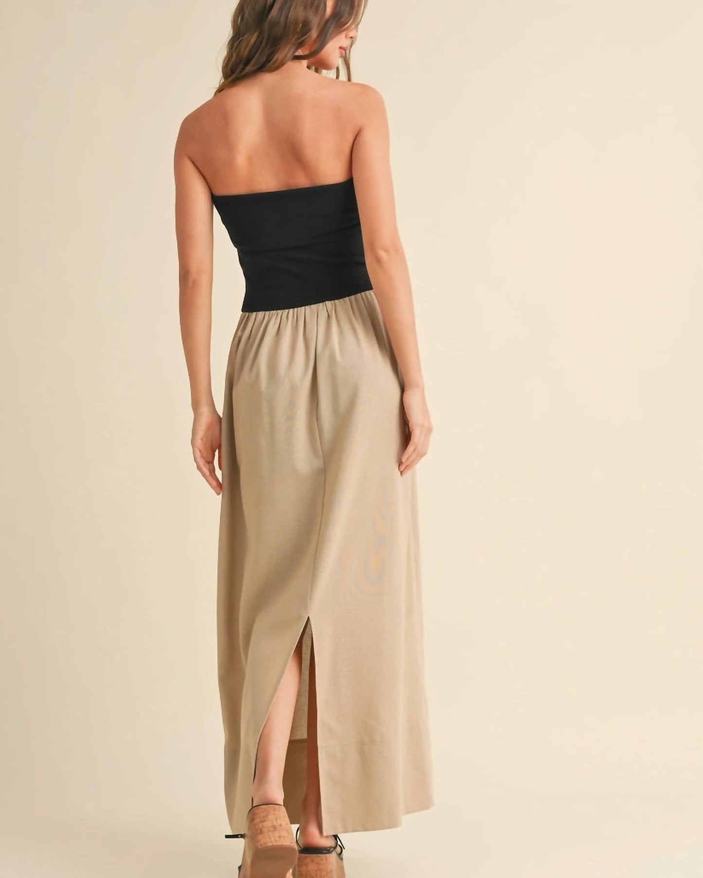Miou Muse - Cotton Poplin Strapless Maxi