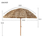 8' Thatched Patio Tiki Umbrella Tropical Palapa