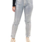 Cello - High Rise Metallic Straight Jeans