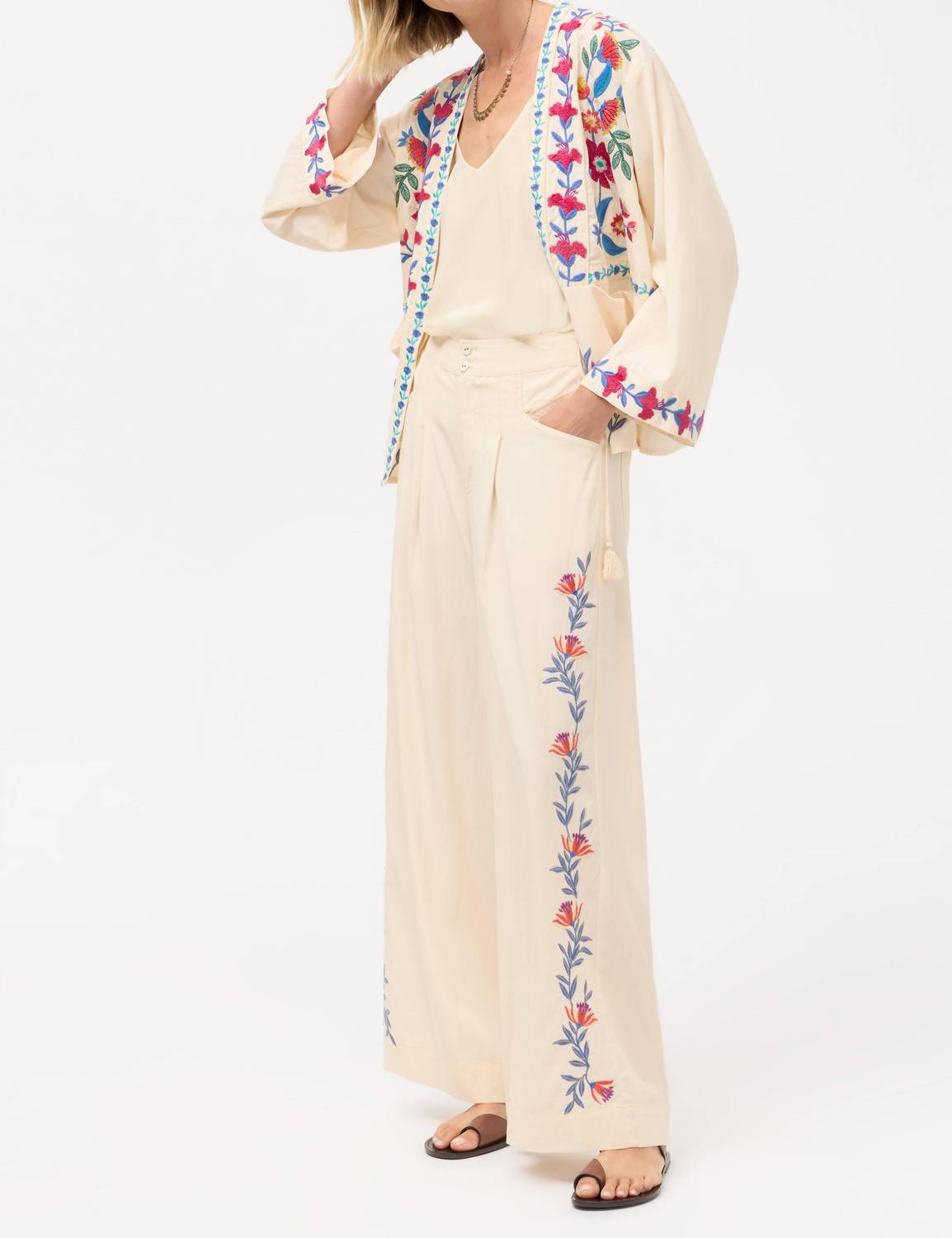 Johnny Was - ELIZABETH WIDE LEG PLEAT PANT