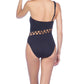 Kenneth Cole - Sexy Solid Cut Out One Shoulder One Piece Swimsuit