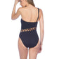 Kenneth Cole - Sexy Solid Cut Out One Shoulder One Piece Swimsuit