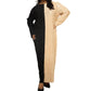 Fashion Szn Curve - Long Sleeve Colour Block Midaxi Dress